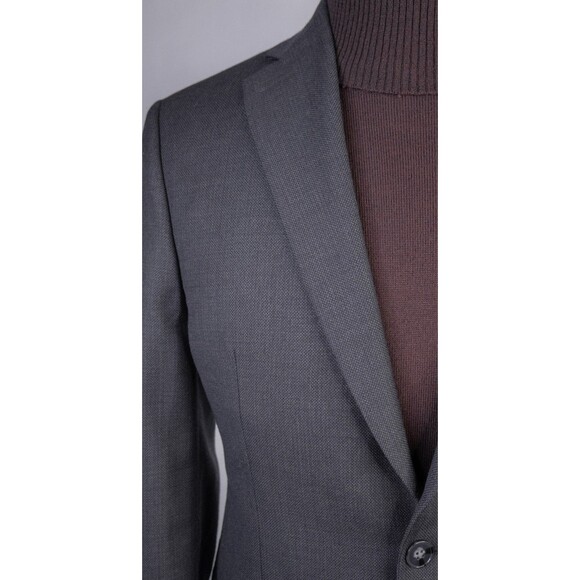 Calvin Klein SLIM 38R Wool Stretch Gray 2 Button Blazer Jacket Sport Coat - Picture 5 of 13